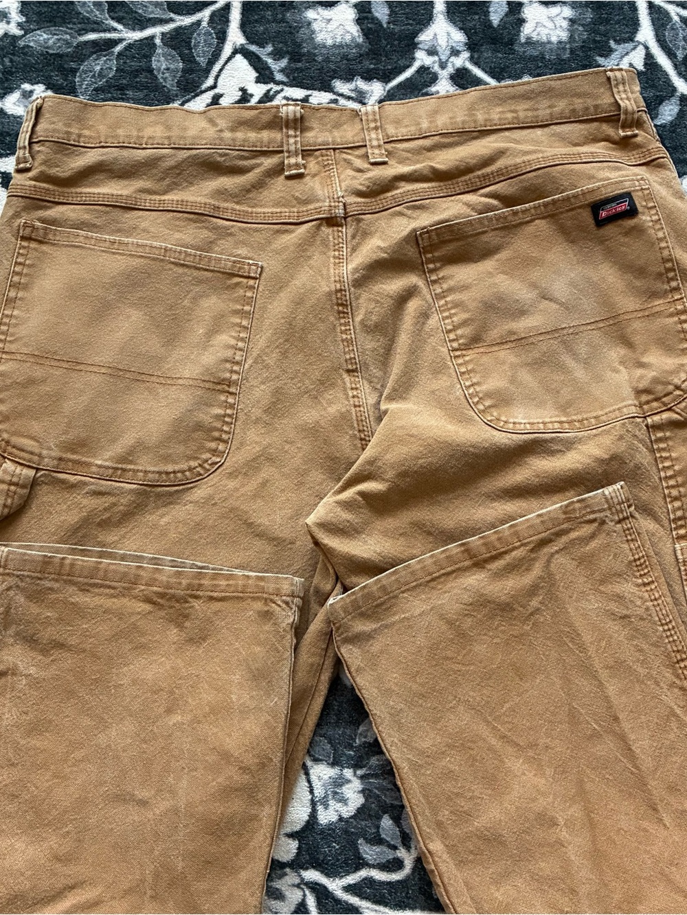 002 - DICKIES TAN / BROWN RELAXED FIT CARPENTER UTILITY 38 PANTS
